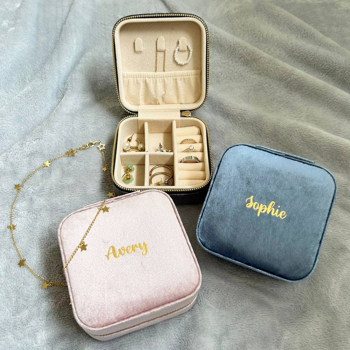 Personalised travel jewellery box